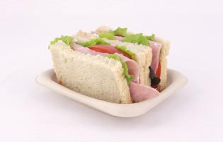 PRK14 - Plat rectangualire en Bagasse - Beige, 140x110mm