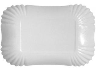 AC41 - Ravier rectangulaire en Carton + PE - Blanc, 190x140x30mm
