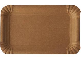ACR105 - Assiette rectangulaire en Carton - Kraft, 100x160mm