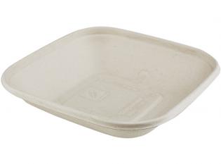 AKR173 - Saladier carré en Bagasse - Beige, 450ml, 170x170mm