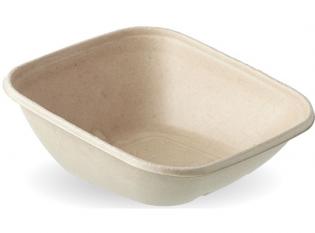 AKR197 - Saladier biseauté en Bagasse - Beige, 700ml, 190x190mm