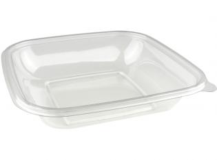 APS913N - Saladier carré en PET - Transparent, 750ml, 190x190x45mm