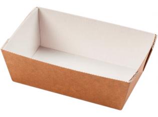 BAS12 - Barquette en Carton micro-cannelé + CPET - Kraft, 450ml, 120x75x45mm  Primary tabs Modifier (onglet actif) Dupliquer Prices