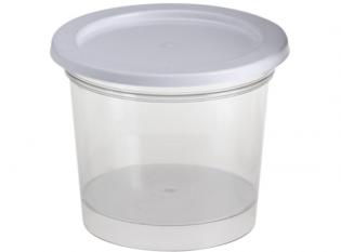 BCR425 - Pot avec couvercle en PS - Transparent, 250ml, ø92 h 78mm
