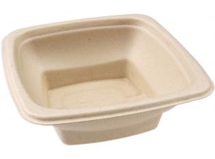 BKR155 - Bol Square en Bagasse - Beige, 500ml, 150x150x5mm