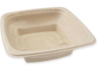 BKR185 - Bol Square en Bagasse - Beige, 750ml, 180x180x5mm