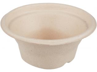 BKS008 - Bol rond en Bagasse - Beige, 250ml, ø130x60mm