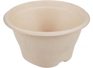 BKS012 - Bol rond en Bagasse - Beige, 375ml, ø130x70mm