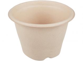 BKS016 - Bol rond en Bagasse - Beige, 500ml, ø130x90mm