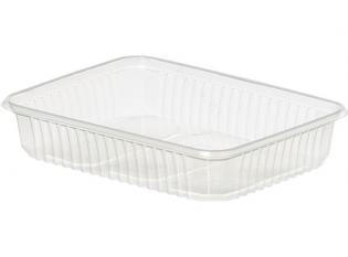 BRJ186 - Barquette MicroTherm 132 en PP - Translucide, 500ml, 132x185x35mm