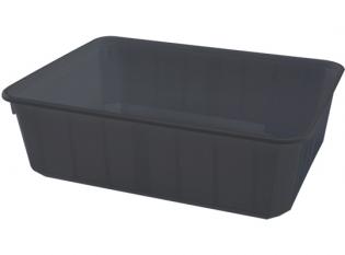BRM89 - Barquette réutilisable avec couvercle en PP - Noir, 1100ml, 185x142x57mm