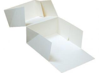 BTP239 - Boites pâtissières 230 en Carton - Blanc, 230x230x100mm