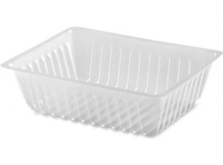 BA1000 - Barquette sans couvercle en PS - Translucide, 1000ml, 192x145 h 55mm