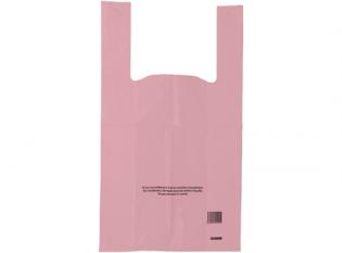 MSB518 - Sacs bretelles réutilisable en PEHD - Rose, 260x120x45mm