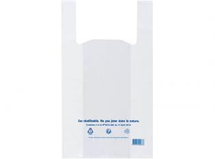 MSB730 - Sacs bretelles réutilisable en PEBD - Blanc, 450x300x70mm