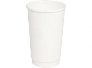 GHW16 - Gobelet double paroi en carton - Blanc, 40cl