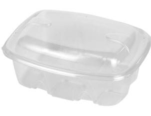 Barquette repas avec couvercle antibuée 140x110x65mm 375ml Translucide