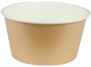 Pot à glace en Carton + PE - Beige