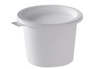 Pot laitier avec couvercle en PP - Blanc