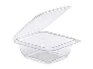 Barquette rectangulaire avec couvercle en PET - Transparent