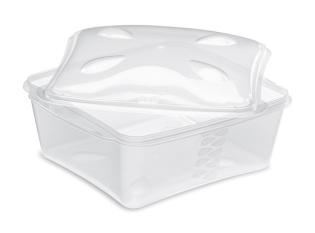 Barquette avec valve vapeur - Translucide, 1000ml