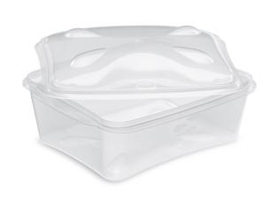 Barquette avec valve vapeur - Translucide, 600ml,