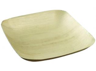 Visuel du produit APM200 - Assiette profonde en Feuille de palmier - Beige, 200x200x33mm
