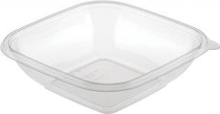 Visuel du produit APS914N - Saladier carré en PET - Transparent, 1000ml, 190x190x56mm