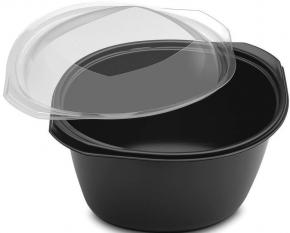 BBW2300 - Cassolette avec couvercle en PP - Noir, 2300ml, 240x200 h 130mm Visuel du produit BBW2300 - Cassolette avec couvercle en PP - Noir, 2300ml, 240x200 h 130mm