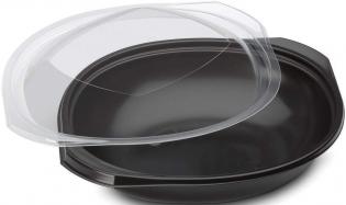 BBW750 - Cassolette avec couvercle en PP - Noir, 750ml, 230x190 h 70mm Visuel du produit BBW750 - Cassolette avec couvercle en PP - Noir, 750ml, 230x190 h 70mm