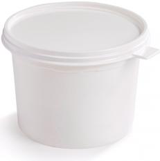 Visuel du produit BCR54 - Pot laitier avec couvercle en PP - Blanc, 500ml, ø115 h 83mm