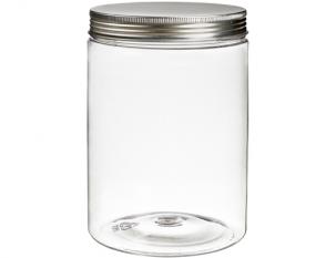 PRT100-Pot à vis couvercle Alu-Transparent-1000ml- ø 105mm h145mm