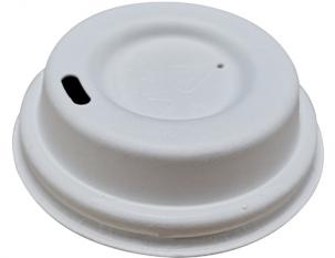 FKL63- Couvercle voyageur en Bagasse - Blanc-- ø 63mm
