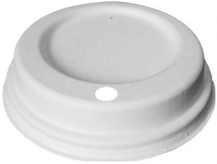 FKL90- Couvercle voyageur en Bagasse - Blanc-- ø 90mm
