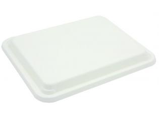 PKL324 - Couvercle pour PKT201 en Bagasse - Blanc, 300x240x30mm Visuel du produit PKL324 - Couvercle pour PKT201 en Bagasse - Blanc, 300x240x30mm