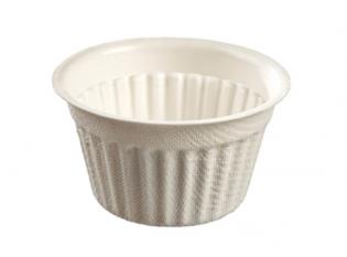 VKM24 - Mini fondant en Bagasse - Blanc, ø67 h37mm Visuel du produit VKM24 - Mini fondant en Bagasse - Blanc, ø67 h37mm