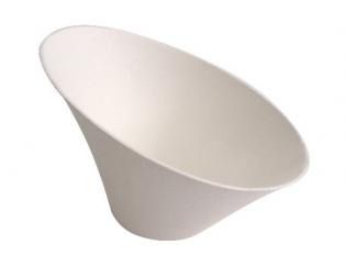 VKM45 - Mini Bol dégustation en Bagasse - Blanc, 110x130x91mm Visuel du produit VKM45 - Mini Bol dégustation en Bagasse - Blanc, 110x130x91mm