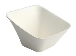 VKM46 - Mini Bol en Bagasse - Blanc, 70x70x50mm Visuel du produit VKM46 - Mini Bol en Bagasse - Blanc, 70x70x50mm