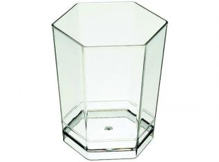 VRM01 - Verrine Hexagone en PSI - Transparent, 50ml, 45x45x52mm Visuel du produit VRM01 - Verrine Hexagone en PSI - Transparent, 50ml, 45x45x52mm