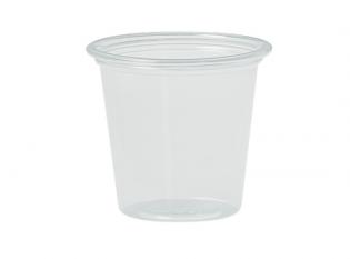 Visuel du produit VS01A - Pot à sauce en rPET - Transparent, 30ml, ø61 h 29mm